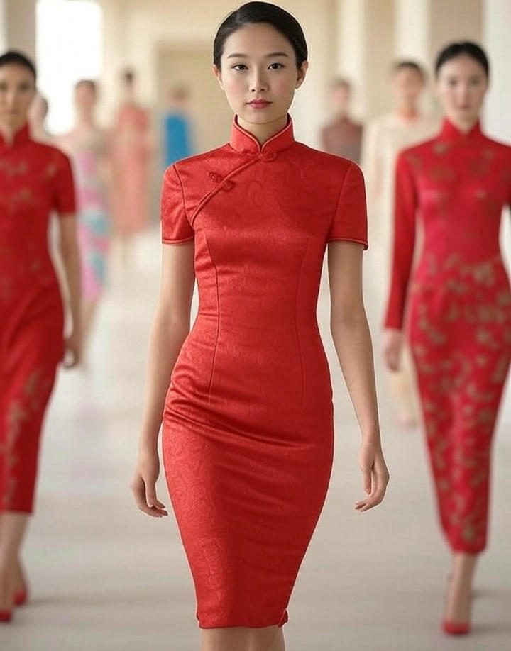 women in qipao fashion